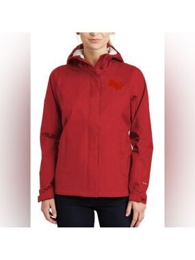 *Far West| Red Hooded Rain Jacket